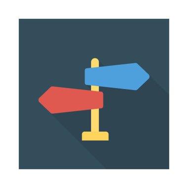 Yön, pano ve etkinlik için ayarlanan etkinlik vektörü düz simgesi  