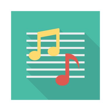 Melodi, dinleme ve etkinlik için etkinlik vektörü düz simge seti  