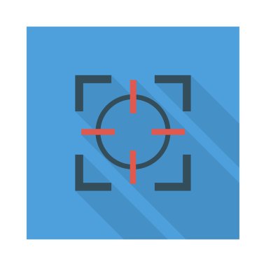 Hedef, odak ve Crosshair için etkinlik vektörü düz simge seti  