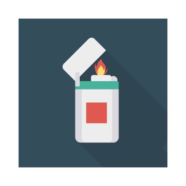 Etkinlik vektörü düz simge çakmak, alev ve etkinlik için ayarlanmış  