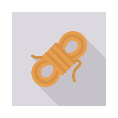 Halat, düğüm ve etkinlik için ayarlanan etkinlik vektörü düz simgesi  