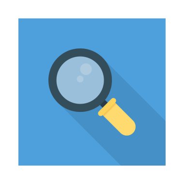 Cam, büyüteç ve etkinlik için ayarlanan etkinlik vektörü düz simgesi  