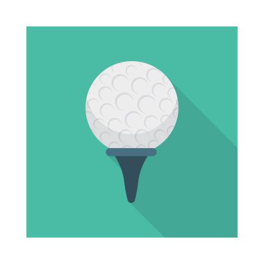 Aktivite vektörü düz simge golf, top ve aktivite için ayarlanmış  