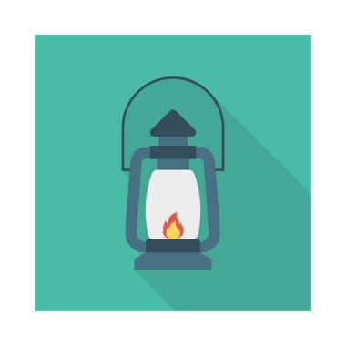 Etkinlik vektörü düz simge fener, meşale ve alev için ayarlanmış  