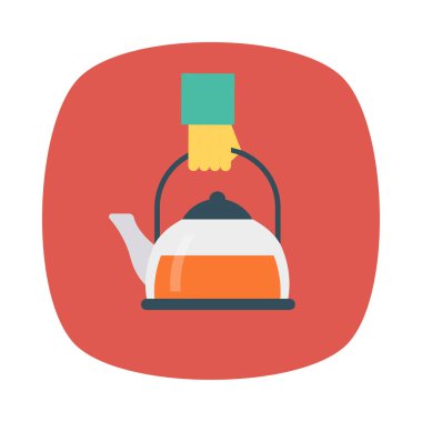 Kettle simge vektör illüstrasyonu 