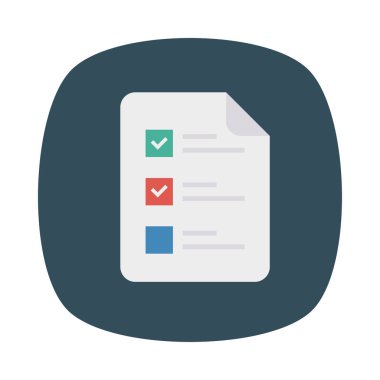 kontrol listesi simgesi vektör illüstrasyonu  