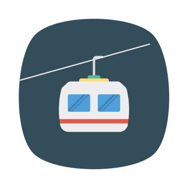 ropeway kabin simgesi vektör illüstrasyon 
