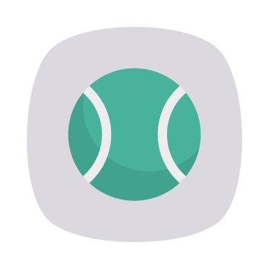 Tenis topu ikonu vektör illüstrasyonu 