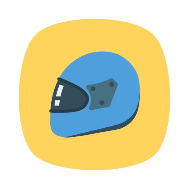 Kask simgesi vektör illüstrasyonu 