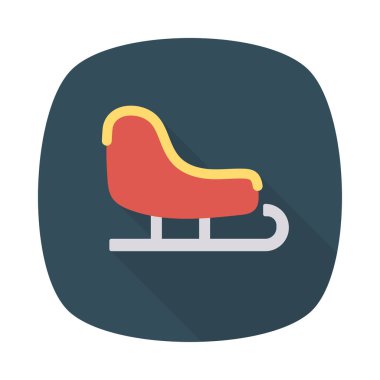 kızak simge vektör çizim 