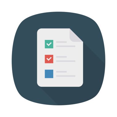 kontrol listesi simgesi vektör illüstrasyonu  