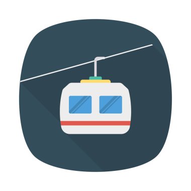 ropeway kabin simgesi vektör illüstrasyon 