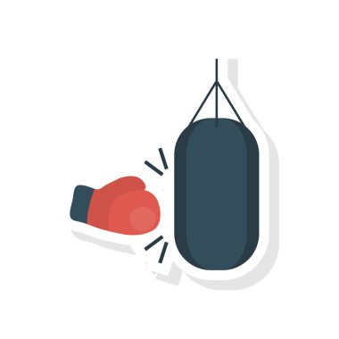 kum torbası simgesi vektör illüstrasyon 