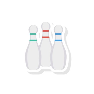 Bowling ikonu vektör illüstrasyonu 
