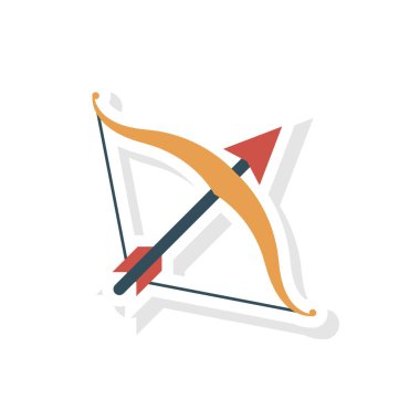 Yay ve ok simge vektör çizim 