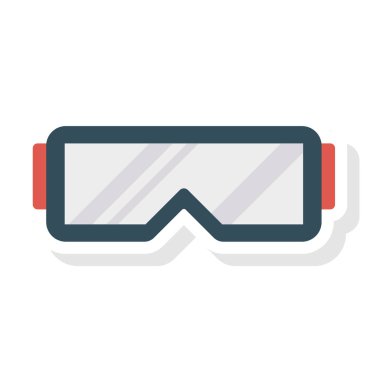 gözlük simgesi vektör illüstrasyonu 