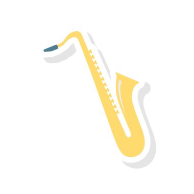 Saksafon ikonu vektör illüstrasyonu 
