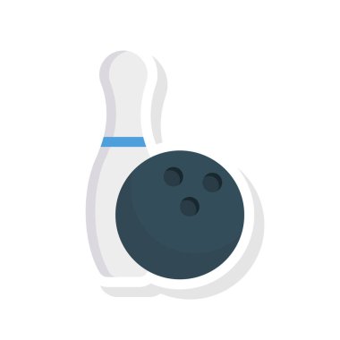 Bowling ikonu vektör illüstrasyonu  