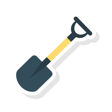 kürek simgesi vektör illüstrasyonu 