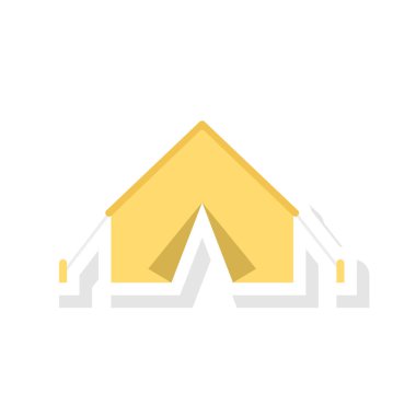 çadır simgesi vektör illüstrasyonu 