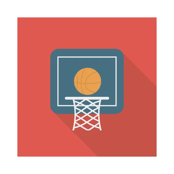 Aktivitätsvektor Flachbild Set Für Basketball Spiel Und Aktivität — Stockvektor