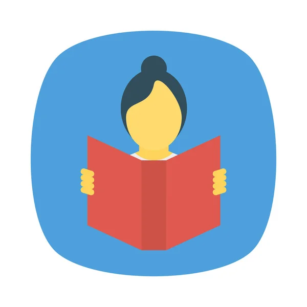 Reading Book Icon Vector Illustration — Stock Vector