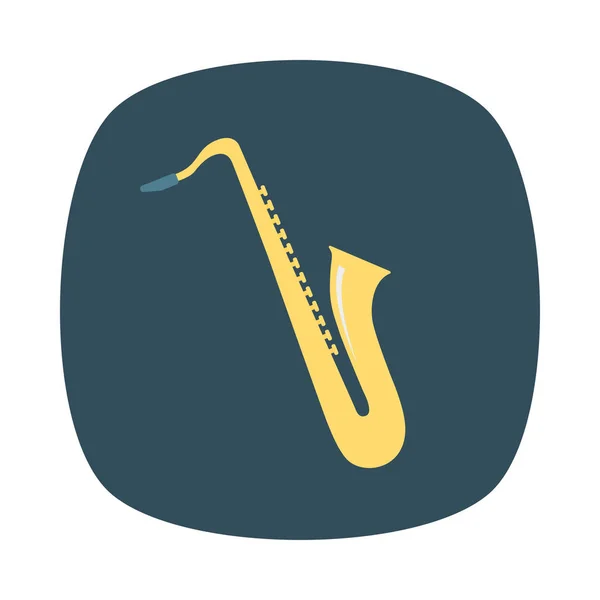 Saxofoon Pictogram Vector Illustratie — Stockvector