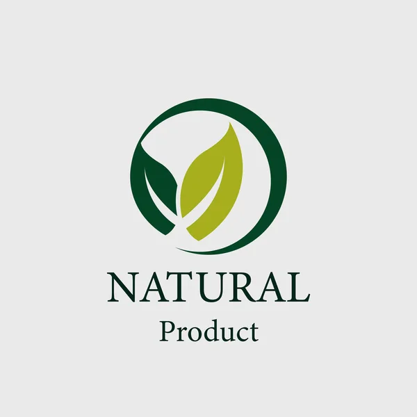 Natürlicher Vektor design.logo natürliches Produkt, Vektorllustration — Stockvektor