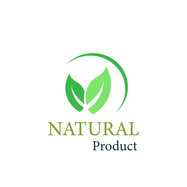 Natürlicher Vektor design.logo natürliches Produkt, Vektorllustration — Stockvektor