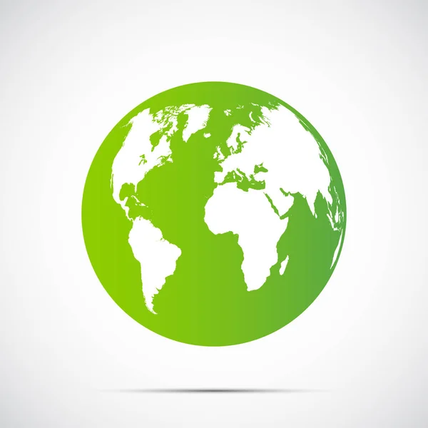 Globe vert Belle ombre sur fond noir, Illustration vectorielle — Image vectorielle
