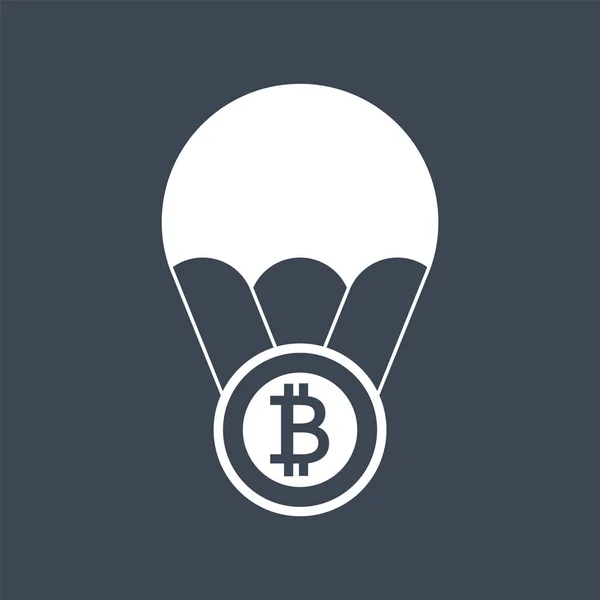 Bitcoin lapos vektor. Logo pénzügy, vektor llustration — Stock Vector