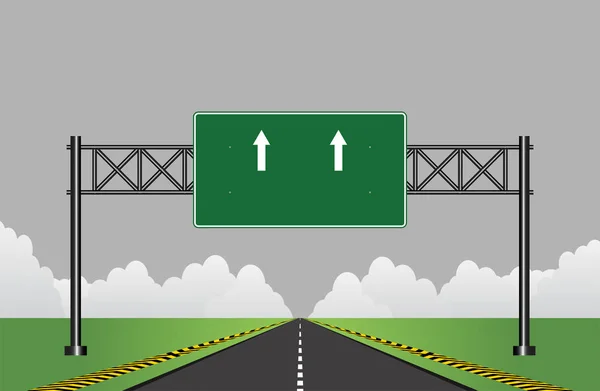 Straßenschilder, grüne Tafel auf der Straße, Vektordarstellung — Stockvektor