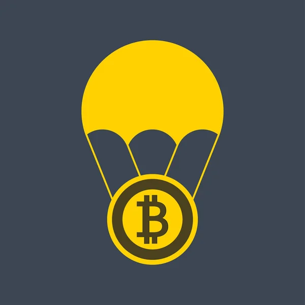Bitcoin lapos vektor. Logo pénzügy, vektor llustration — Stock Vector