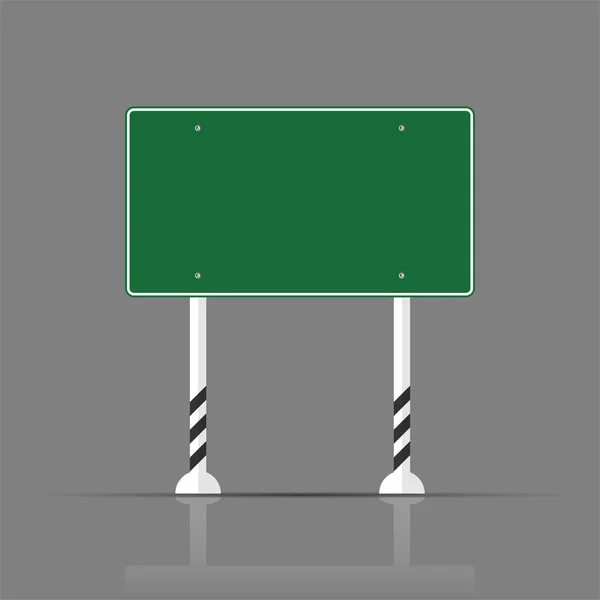 Grön trafik skylt, Road Board skyltar isolerade på transparent bakgrund, Vector illustration — Stock vektor