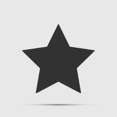 Yıldız simgesi,Beyaz arka planda ödül simgesi siyah simgesi,Vektör çizimi