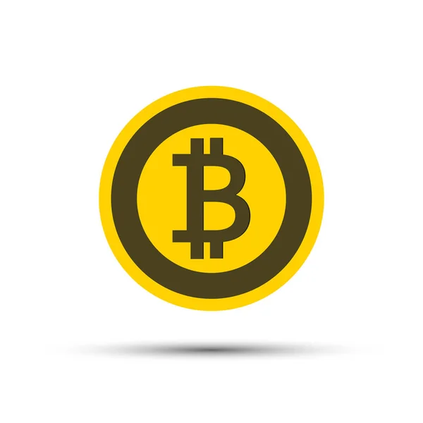 Bitcoin lapos vektor. Logo Finance, vektoros illusztráció — Stock Vector