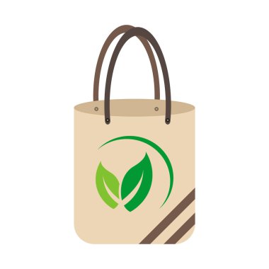 Ekoloji kavramı, çevre dostu kumaş çanta fikirleri, Vektör illüstrasyon