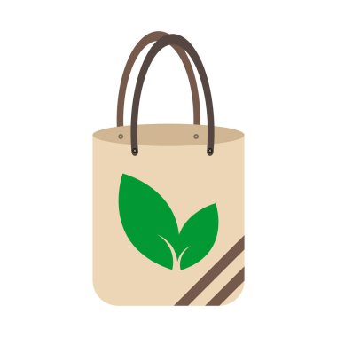Ekoloji kavramı, çevre dostu kumaş çanta fikirleri, Vektör illüstrasyon