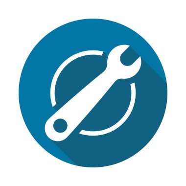 Beyaz arka planda Servis Aracı simgesi,Basit tasarım stili,Vektör çizimi