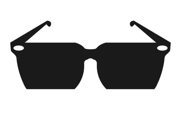 Gafas de sol negro icono sobre fondo blanco, ilustración vectorial — Vector de stock