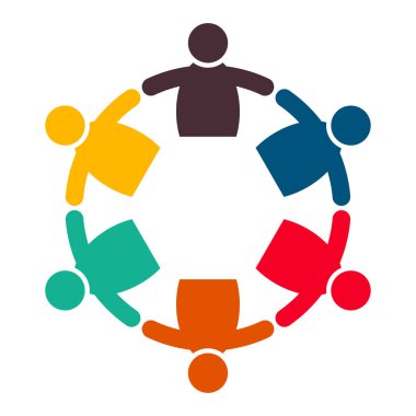 Altı kişilik bir grup. El ele tutuşuyorlar. Zirve çalışanları aynı güç odasında toplanıyorlar.