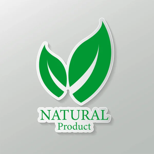 Naturalny projekt wektora. logo produkt naturalny, wektor ilustracja — Wektor stockowy