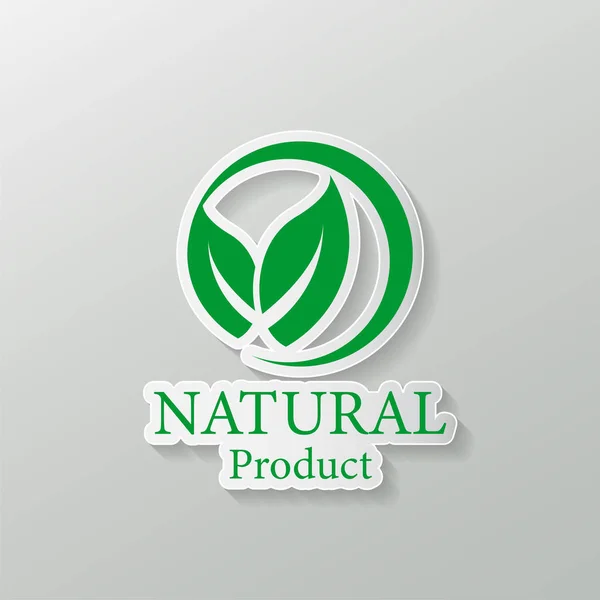 Natural vector design.logo natural product,Vector illustration — Stock Vector
