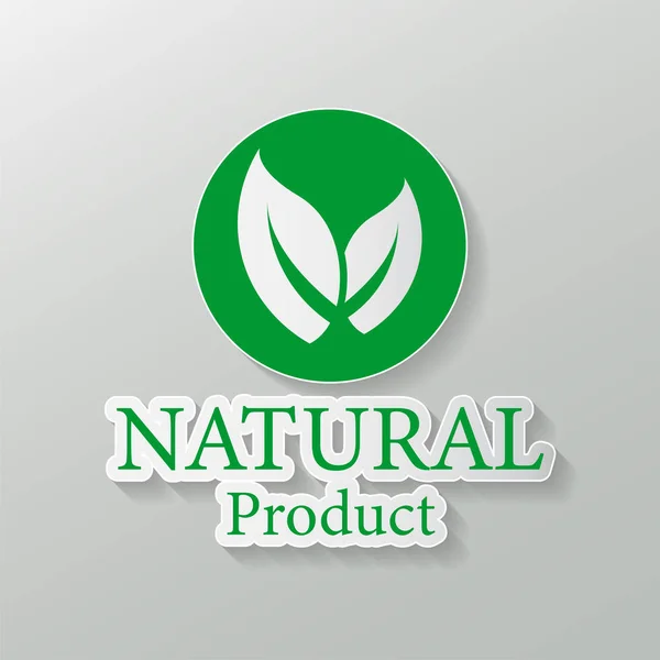 Vecteur naturel design.logo produit naturel, illustration vectorielle — Image vectorielle