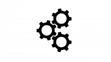 Dişli seti çalışma rotasyonu,4k çözünürlük hareket grafiği