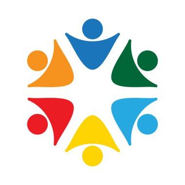 Grup insanları bir daire içinde. Takım çalışması toplantısı.insanlar odada buluşuyor. Güçlü birleşik kuvvetler