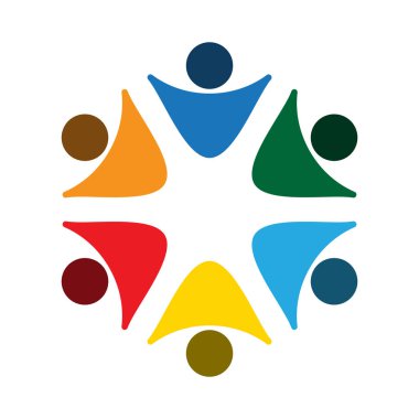 Grup insanları bir daire içinde. Takım çalışması toplantısı.insanlar odada buluşuyor. Güçlü birleşik kuvvetler