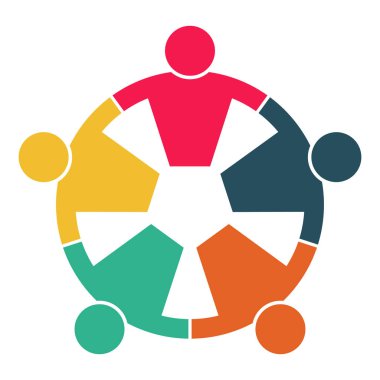 El ele tutuşan bir daire içinde beş kişi kalp. Zirve çalışanları aynı güç odasında buluşuyor.