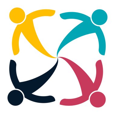 Çemberde dört kişi el ele tutuşuyor. Zirve çalışanları aynı güç odasında buluşuyor.