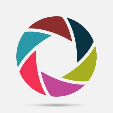 toplantı odası insanlar logo.grup daire içinde dört kişi, Vektör İllüstrasyon